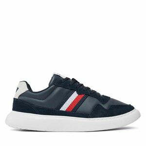 Sportcipők Tommy Hilfiger Light Cupsole Lth Mix Stripes FM0FM04889 Kék kép