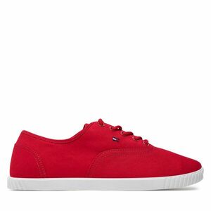 Teniszcipő Tommy Hilfiger Canvas Lace Up Sneaker FW0FW07805 Piros kép