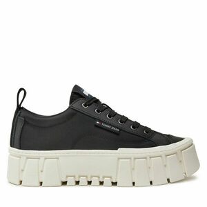 Sportcipők Tommy Jeans Tjw Vulc Flatform Lc Mix Media EN0EN02569 Fekete kép