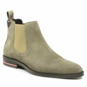 Bokacsizma Tommy Hilfiger Signature Hilfiger Suede Chelsea FM0FM04175 Zöld kép