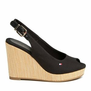 Espadrilles Tommy Hilfiger Iconic Elena Sling Back Wedge FW0FW04789 Fekete kép