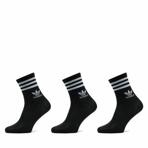 3 pár uniszex hosszú szárú zokni adidas Mid Cut Crew IL5022 Fekete kép