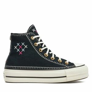 Tornacipő Converse Chuck Taylor All Star Lift Crafted Stitching Platform A08731C Fekete kép