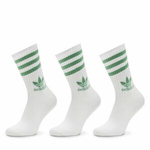 3 pár uniszex hosszú szárú zokni adidas JF6356 Fehér kép