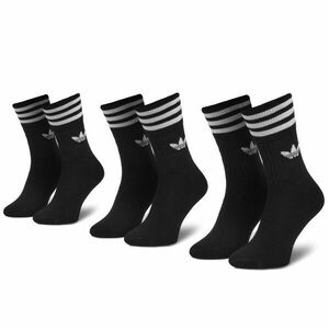 3 pár uniszex hosszú szárú zokni adidas Solid Crew Sock S21490 Fekete kép