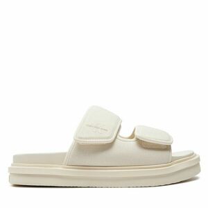 Papucs Calvin Klein Jeans Double Bar Sandal Mtl YM0YM01020 Ekru kép