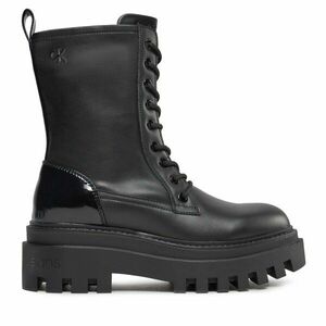 Bakancs Calvin Klein Jeans Chunky Boot Laceup Lth Mg Sat YW0YW01285 Fekete kép