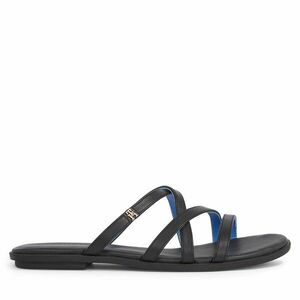 Papucs Tommy Hilfiger Th Strap Flat Sandal FW0FW08067 Fekete kép