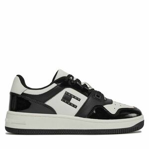 Sportcipők Tommy Jeans Tjw Retro Basket Patent Ltr EN0EN02499 Fekete kép