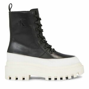 Bokacsizma Calvin Klein Jeans Flatform Lace Up Boot Lth YW0YW01110 Fekete kép