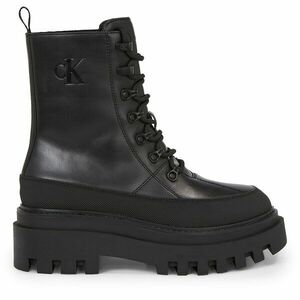 Bokacsizma Calvin Klein Jeans Flatform Lace Up Boot Lth YW0YW01110 Fekete kép