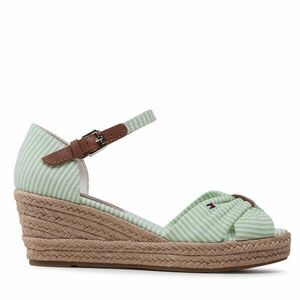 Espadrilles Tommy Hilfiger High Wedge Seersucker FW0FW07158 Zöld kép