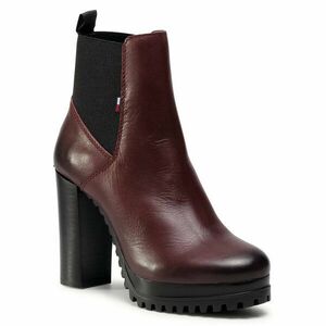 Bokacsizma Tommy Jeans Essential Cleated Heeled Boot EN0EN01075 Bordó kép