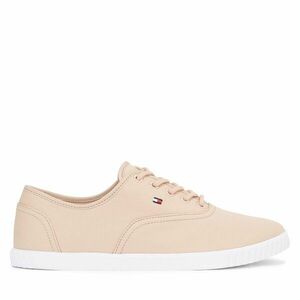 Teniszcipő Tommy Hilfiger Canvas Lace Up Sneaker FW0FW07805 Bézs kép