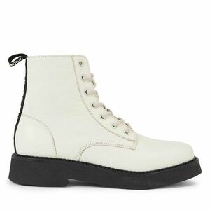 Bokacsizma Tommy Jeans Tjw Lace Up Flat Boot EN0EN02310 Ekru kép