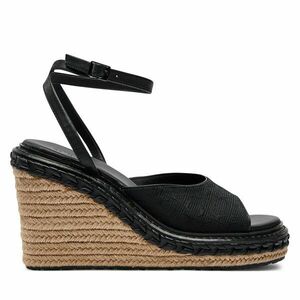 Espadrilles Calvin Klein Wedge Sandal 70 Mono Jacq HW0HW01961 Fekete kép