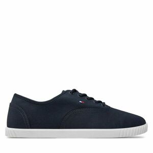 Teniszcipő Tommy Hilfiger Canvas Lace Up Sneaker FW0FW07805 Sötétkék kép