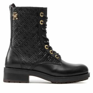 Bokacsizma Tommy Hilfiger Th Monogram Biker Boot FW0FW06817 Fekete kép