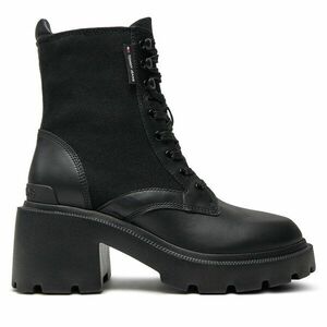 Bokacsizma Tommy Jeans Tjw Mid Heel Boot Mix Media EN0EN02556 Fekete kép