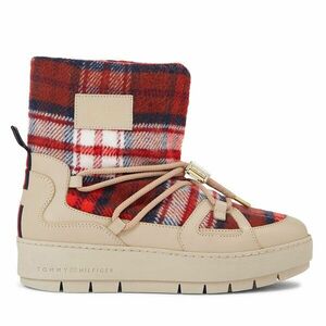 Hótaposó Tommy Hilfiger Tartan Snowboot FW0FW07612 Bézs kép