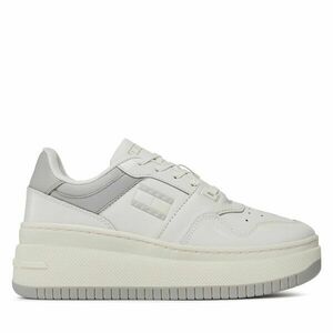 Sportcipők Tommy Jeans Tjw Retro Basket Flatform Patent EN0EN02523 Ekru kép