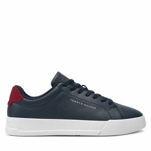 Sportcipők Tommy Hilfiger Th Court Leather Grain Ess FM0FM05297 Sötétkék kép