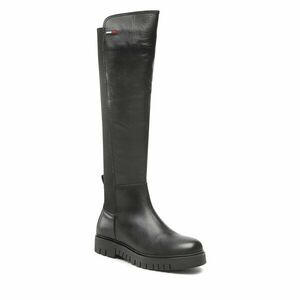 Csizma Tommy Jeans Long Leather Tommy Jeans Boot EN0EN01993 Fekete kép