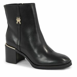 Bokacsizma Tommy Hilfiger Feminine Th Hardware Mid Bootie FW0FW07539 Fekete kép