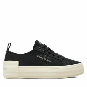 Teniszcipő Calvin Klein Jeans Bold Vulc Flatf Low Lace Mix Mtl YW0YW01465 Fekete kép