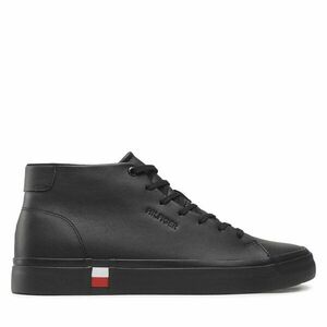 Sportcipők Tommy Hilfiger Modern Vulc Hi Corporate Lea FM0FM04352 Fekete kép