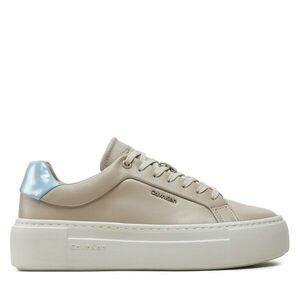 Sportcipők Calvin Klein Ff Cupsole Lace Up W/Ml Lth HW0HW02118 Bézs kép