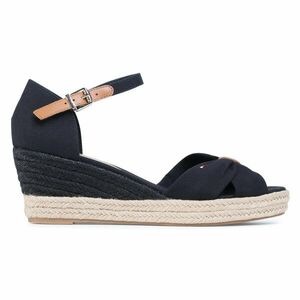 Espadrilles Tommy Hilfiger Basic Opened Toe Mid Wedge FW0FW04785 Fekete kép