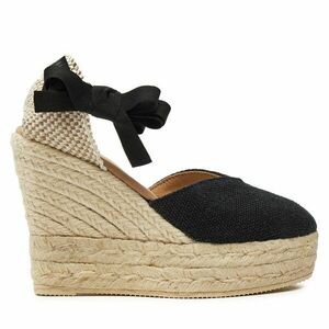 Espadrilles Manebi La Havana Heart-Shaped Wedge Espadrilles O 7.9 WH Fekete kép