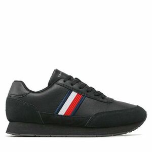 Sportcipők Tommy Hilfiger Core Eva Runner Corporate Lea FM0FM04397 Fekete kép