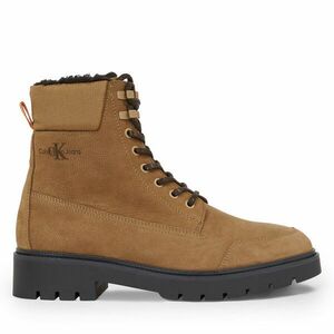 Bakancs Calvin Klein Jeans Combat Mid Laceup Wl Suede YM0YM00765 Barna kép