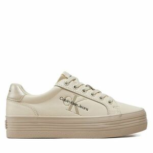 Sportcipők Calvin Klein Jeans Vulc Flatform Laceup Lth YW0YW01474 Ekru kép