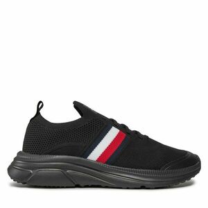 Sportcipők Tommy Hilfiger Modern Runner Knit Stripes Ess FM0FM04798 Fekete kép