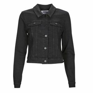 Black denim jacket kép