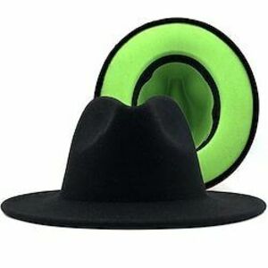 Férfi Szalmakalap Cowboy kalap Fedora Trilby kalap Alma zöld Fekete Gyapjú Régies stílus Divat 18. század Texas állam Napi Témakör Egyszínű / Sima szín Fényvédő Szerepjáték Lightinthebox kép