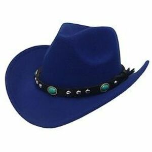 Férfi Szalmakalap Cowboy kalap Fedora Trilby kalap Fekete Rubin Gyapjú Régies stílus Divat 18. század Texas állam Napi Témakör Egyszínű / Sima szín Fényvédő Szerepjáték Lightinthebox kép