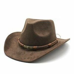 Férfi Szalmakalap Cowboy kalap Fedora Trilby kalap Fekete Rubin Poliészter Régies stílus Divat 18. század Texas állam Napi Témakör Egyszínű / Sima szín Fényvédő Szerepjáték Lightinthebox kép