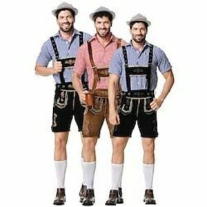 Októberi fesztivál Jelmez lederhosen Ing bajor bajor Német Meadows Férfi Hagyományos stílusú ruha Blúz Rövidnadrágok Kalap Lightinthebox kép