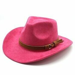 Férfi Szalmakalap Cowboy kalap Fedora Trilby kalap Fekete Teveszín Poliészter Régies stílus Divat 18. század Texas állam Napi Témakör Egyszínű / Sima szín Fényvédő Szerepjáték Lightinthebox kép