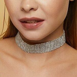 női elegáns strassz choker nyaklánc - káprázatos kristály ékszerek hivatalos alkalmakra és bulikra Lightinthebox kép