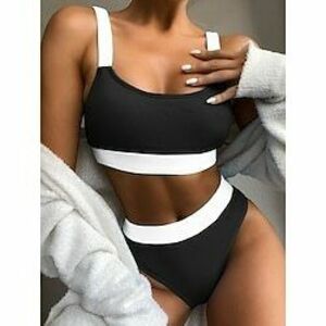 Női Fürdőruha Bikini Fürdőruha Színes Szabadság Fürdőruhák Lightinthebox kép