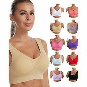 női ütésálló sportmelltartó könnyű támaszték molett bralette kivehető betét nylon spandex jóga fitness edzőterem edzés 10 szín lélegző könnyű, puha párnázott Lightinthebox kép