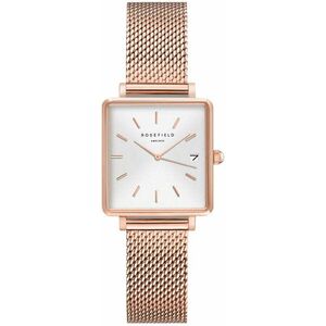 Rosefield Rosefield The Mini Boxy XS White Sunray Mesh Rose gold QMWMRG-Q040 kép