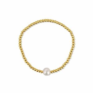 JwL Luxury Pearls JwL Luxury Pearls Aranyozott gyöngy karkötő valódi édesvízi gyönggyel JL0714 kép