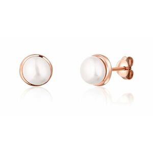 JwL Luxury Pearls JwL Luxury Pearls Aranyozott fülbevaló folyami gyönggyel JL0736 kép