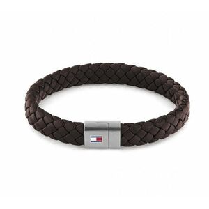 Tommy Hilfiger Tommy Hilfiger Sötétbarna bőr karkötő acél csattal 2790330 kép